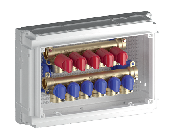 K4.3 kit collettore sanitario multi intercettazione da incasso da 5+4 e 6+5 uscite 