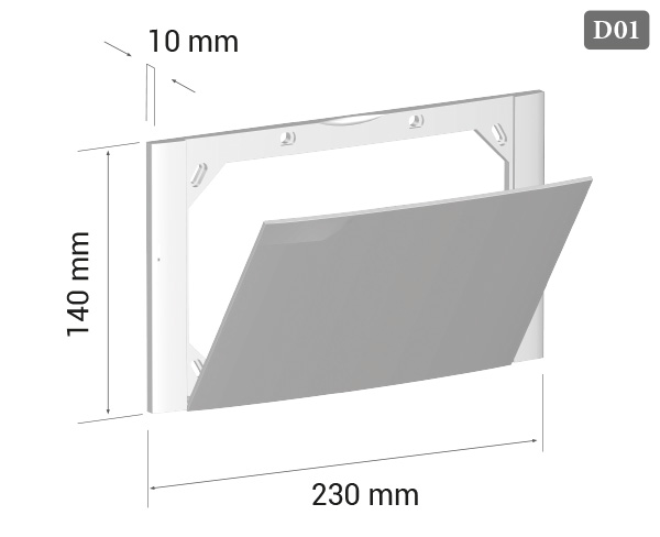 D01 Placca di copertura con sportello magnetico per K2.4 