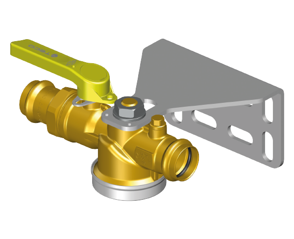 Valvola diritta per contatore gas monotubo G6 valvola diritta monoblocco a pressare G-Press®