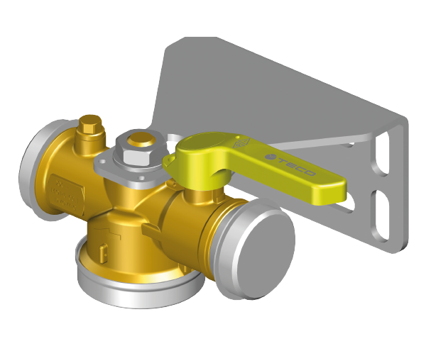 Valvola diritta per contatore gas monotubo G6 valvola diritta per Raccordi DIN 3436