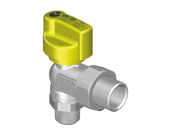 Valvole per apparecchi gas G2 valvola 90° con FIREBAG® versione filettata / raccordo filettato per apparecchi gas