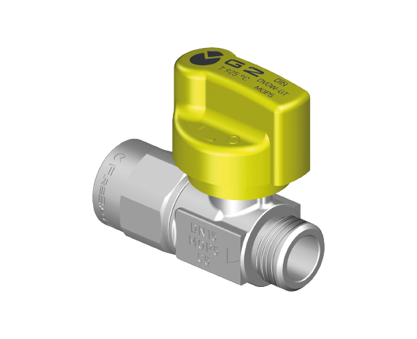 Valvole per apparecchi gas G2 valvola diritta con FIREBAG® versione filettata per apparecchi gas e tubi flessibili