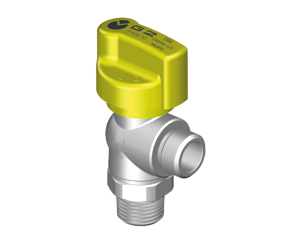 Valvole per apparecchi gas G2 valvola 90° con FIREBAG® versione filettata per apparecchi gas e tubi flessibili
