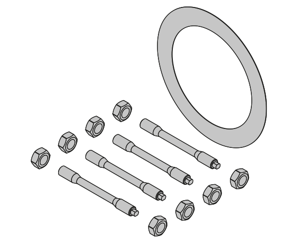 Dispositivi di sicurezza per impianti gas MS1 kit assemblaggio per raccordo FIREBAG® versione flangiata