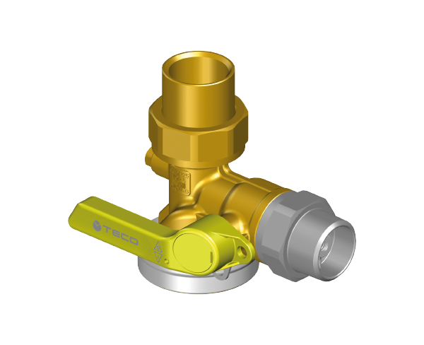 Valvola a squadra per contatore gas monotubo G6 valvola 90° Filettata