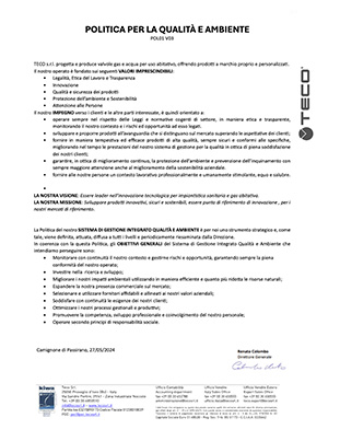 Documento Politica Qualità TECO